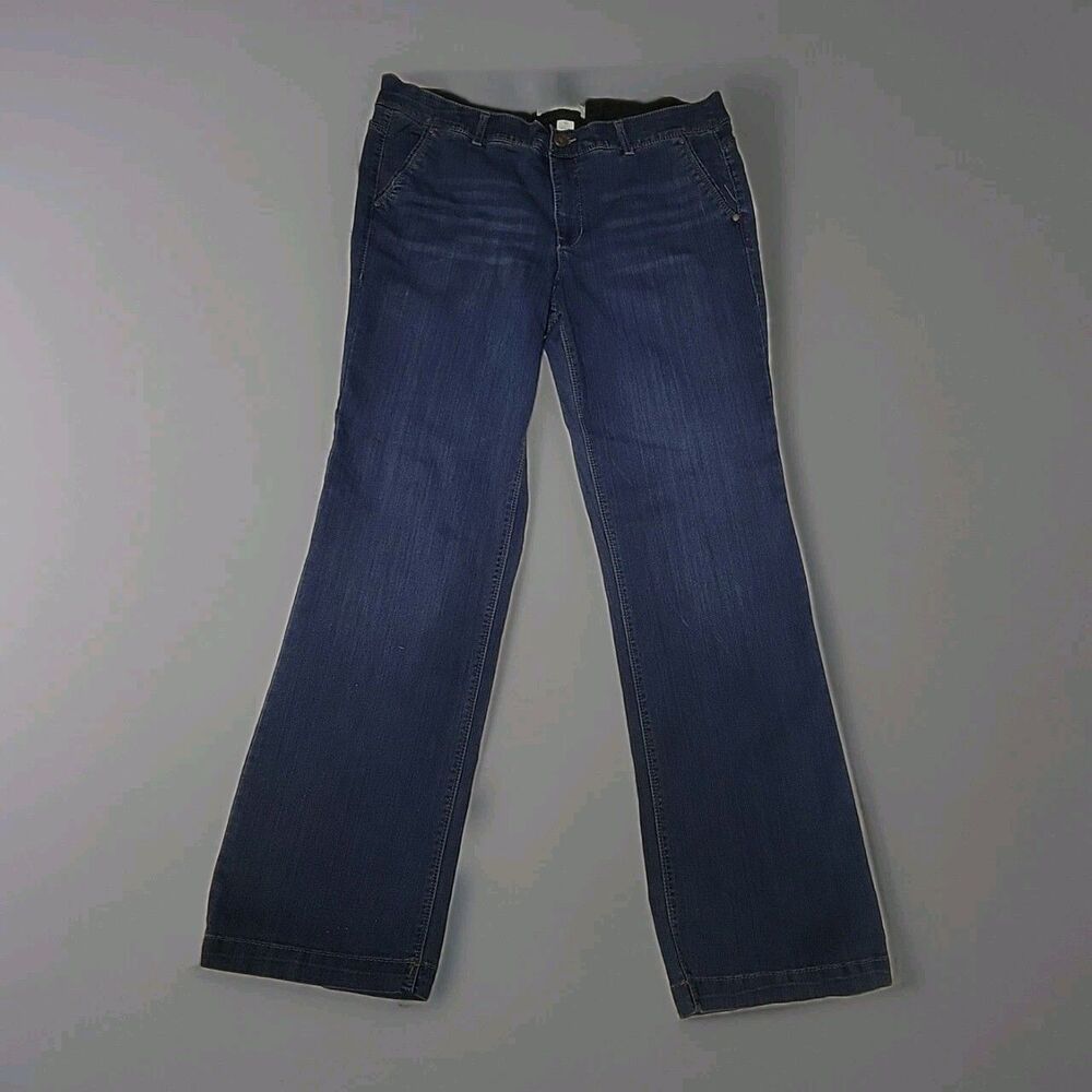 Est 1948 Jeans Womens 16 Regular Wide Leg Blue Stitched  Denim